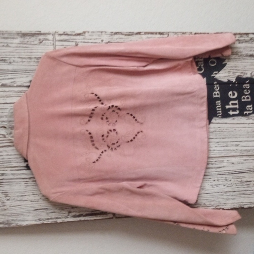 Coldwater Creek Blush Pink Suede Jacket